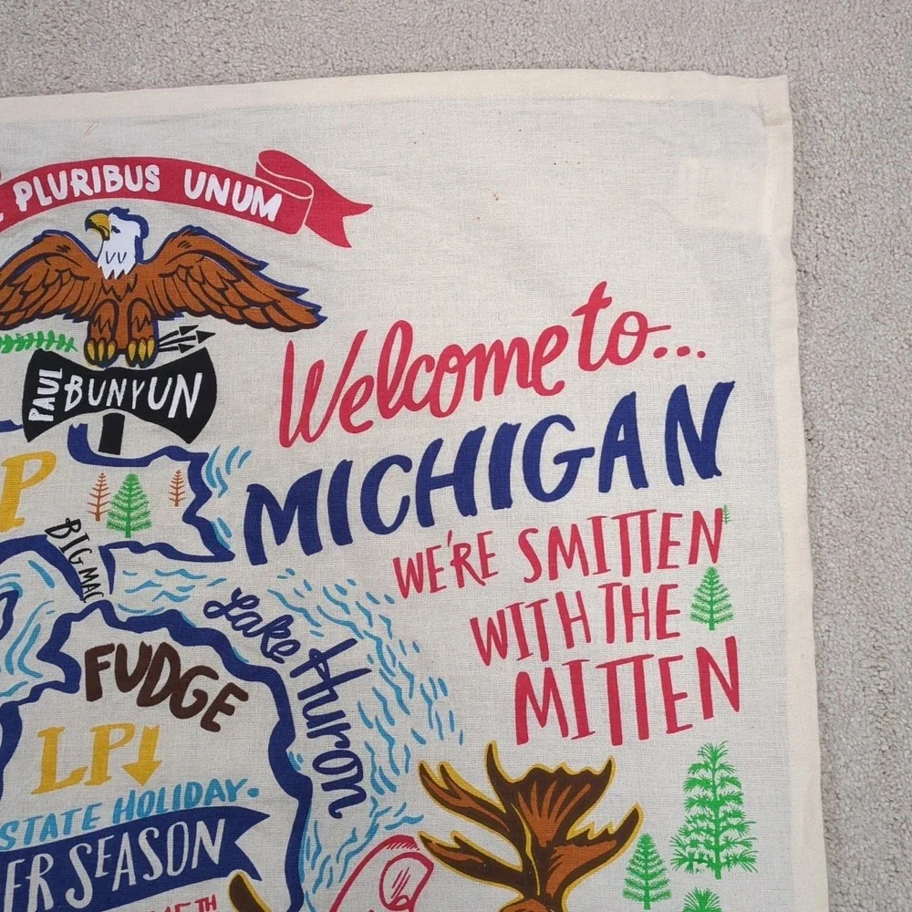 Primitives By Kathy LOL Michigan MI 28 X 28 Tea Towel Kitchen Wall Hanging‎